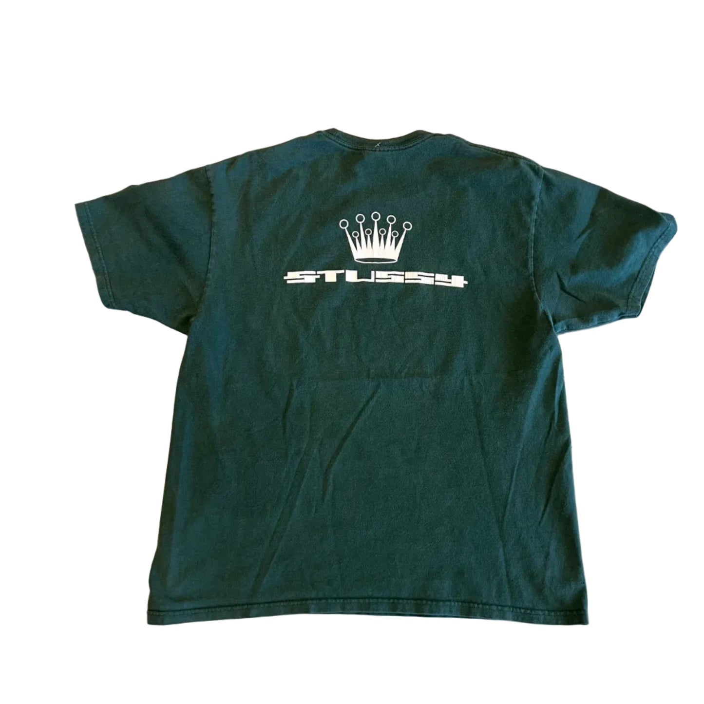 USED Stussy Rolex Crown Tee Forest Green