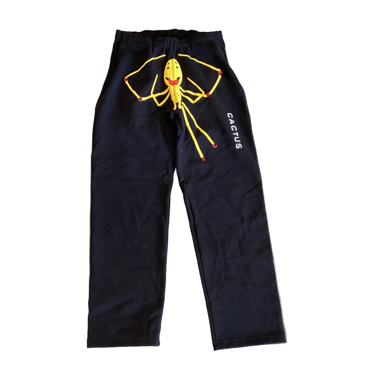 MISPRINT Cactus Plant Flea Market x ComplexCon Smiley Spider Wide Leg Sweatpants Black