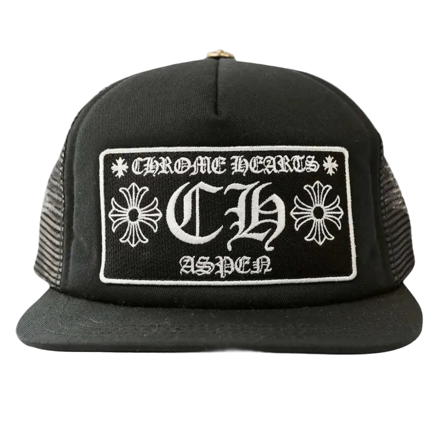 Chrome Hearts CH Aspen Exclusive Trucker Hat Black
