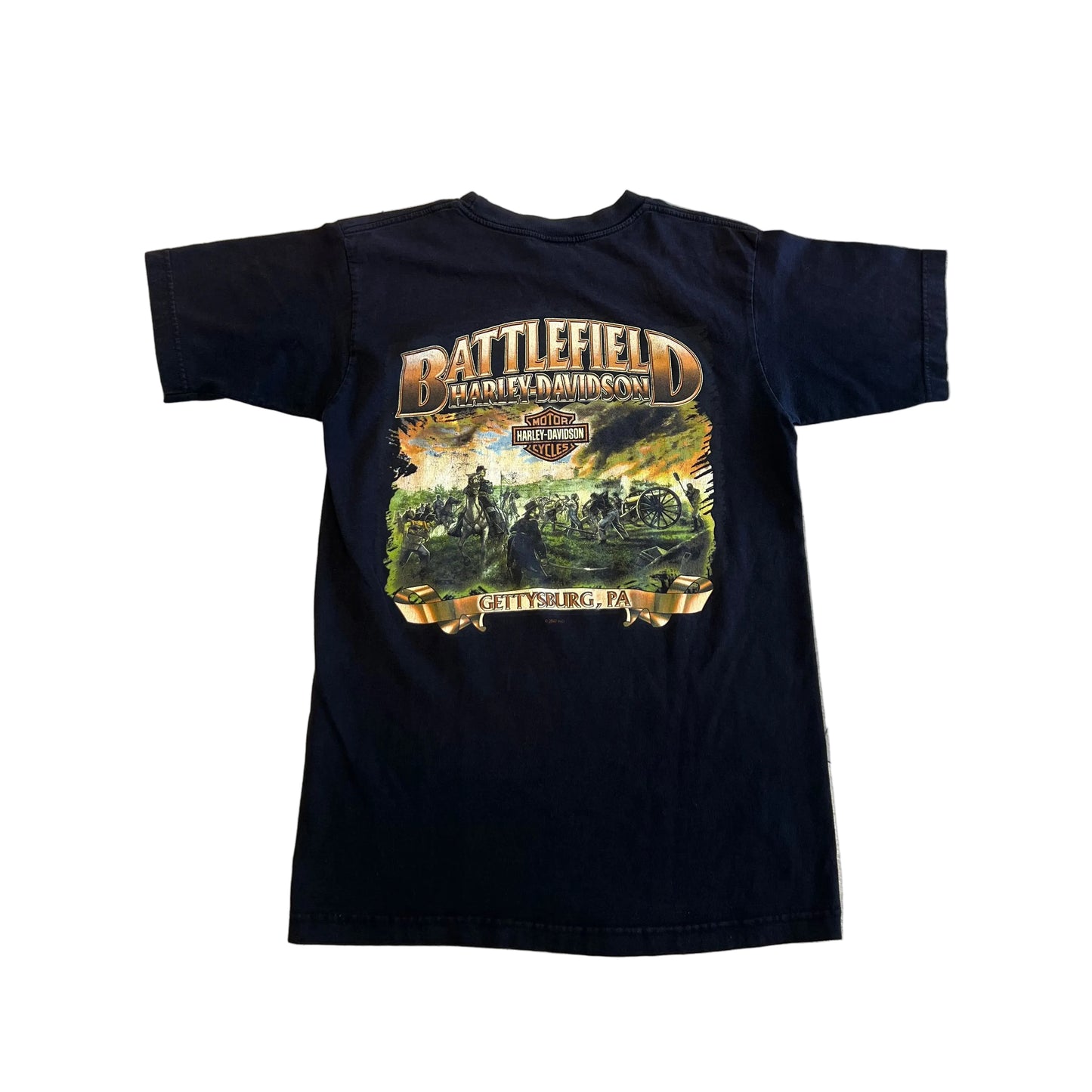 Vintage Harley Davidson Gettysburg Tee Black