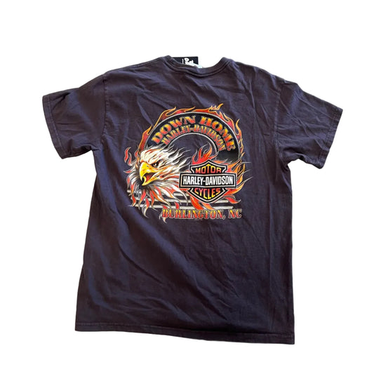 Vintage Harley Davidson Burlington NC Tee Black