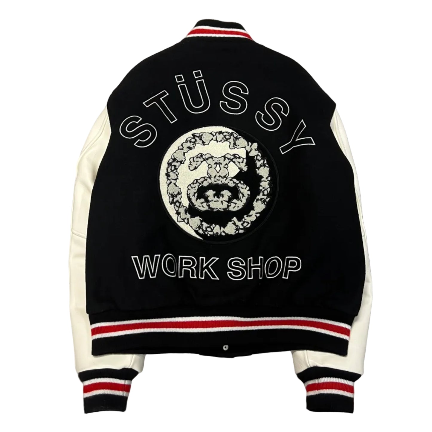 Stussy x Denim Tears X Our Legacy TTL Varsity Jacket Black/White