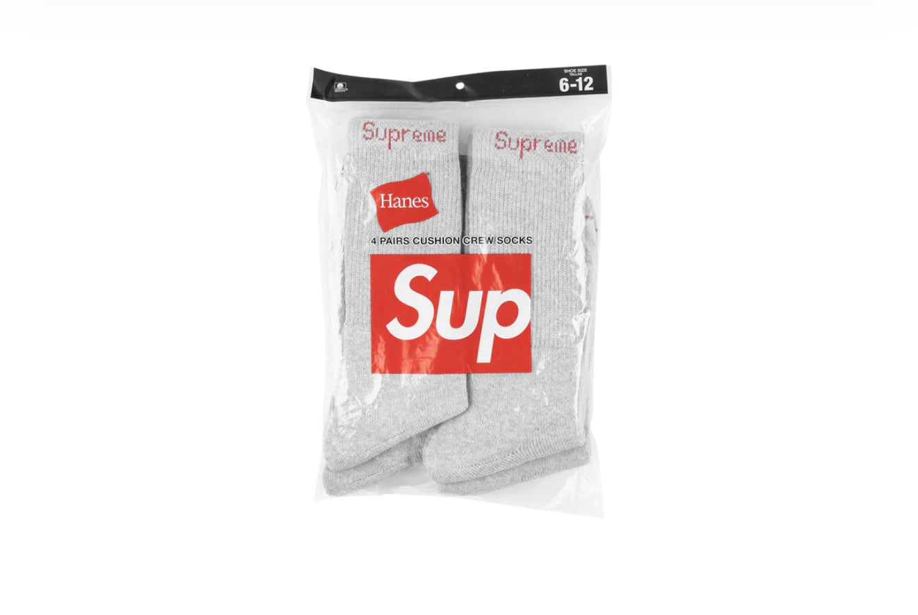 Hanes Crew Socks “(4 Pack) Heather Grey”