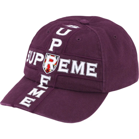 Supreme FW26 Cross 6-Panel Hat Plum