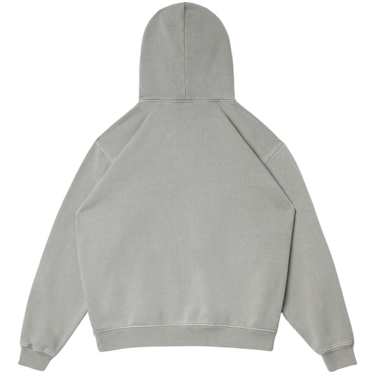 CURSIVE LOGO HOODIE - CEMENT