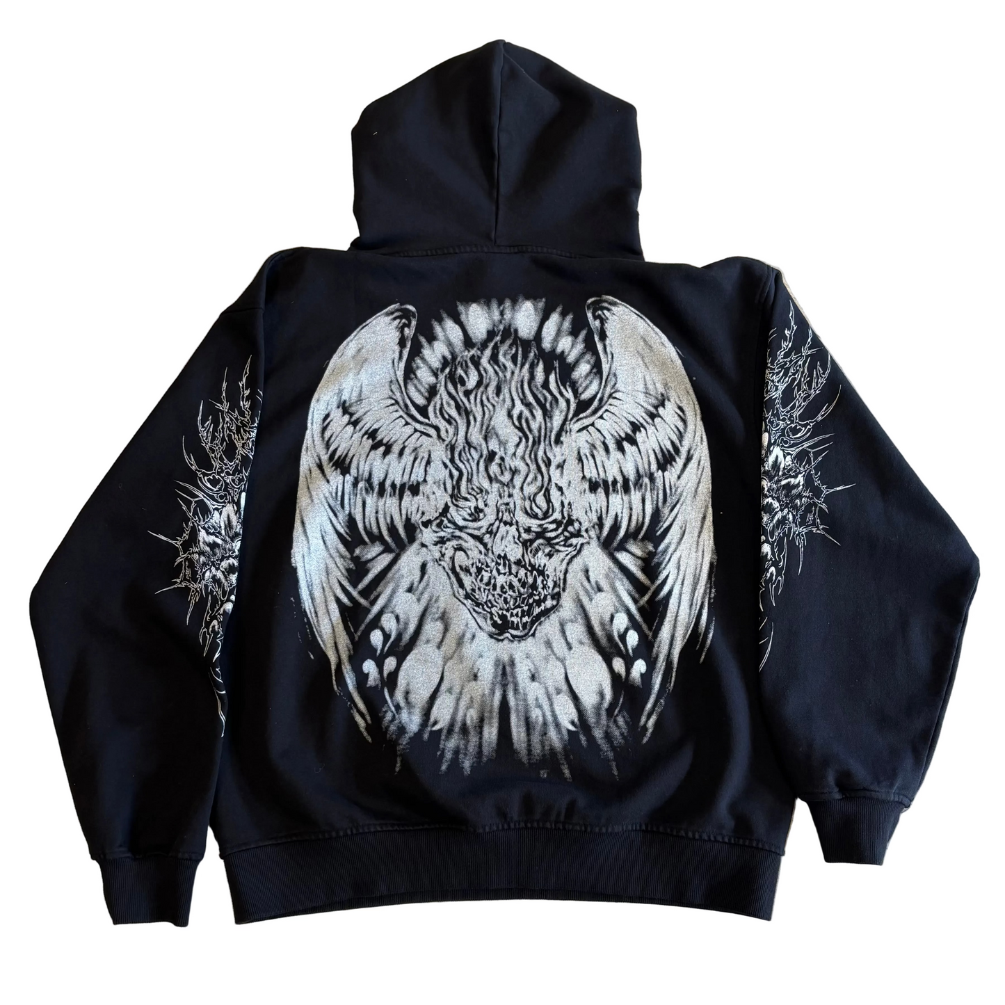 Revenge Spider Web Hoodie Black