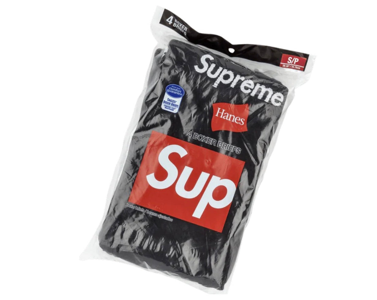 Hanes Tagless Boxer Briefs (4) “Black”