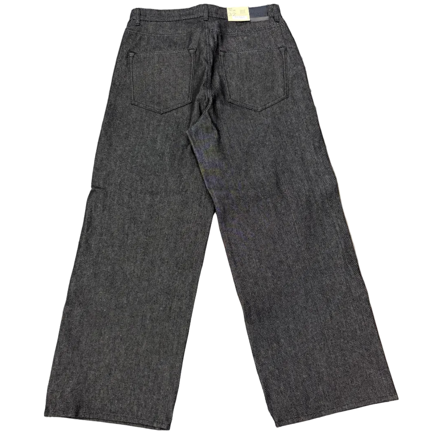 Black Raw Denim Double Knee Jeans