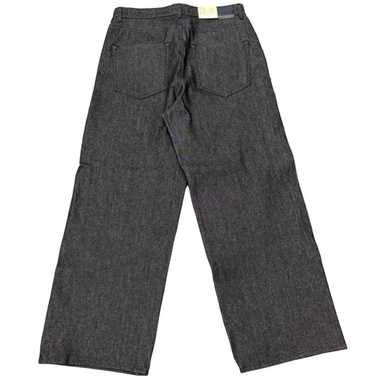 Black Raw Denim Double Knee Jeans