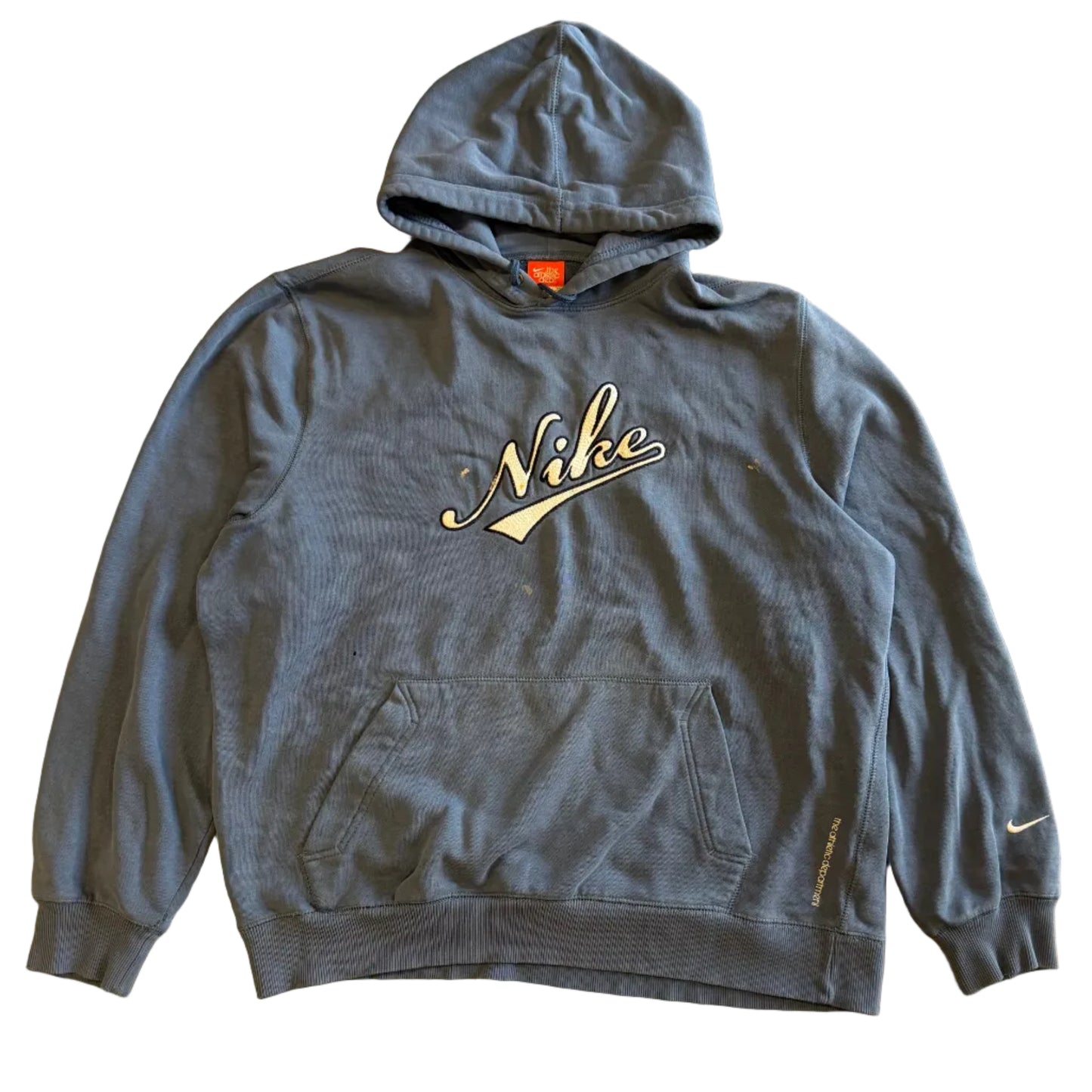 Vintage Nike Center Spellout Hoodie Blue