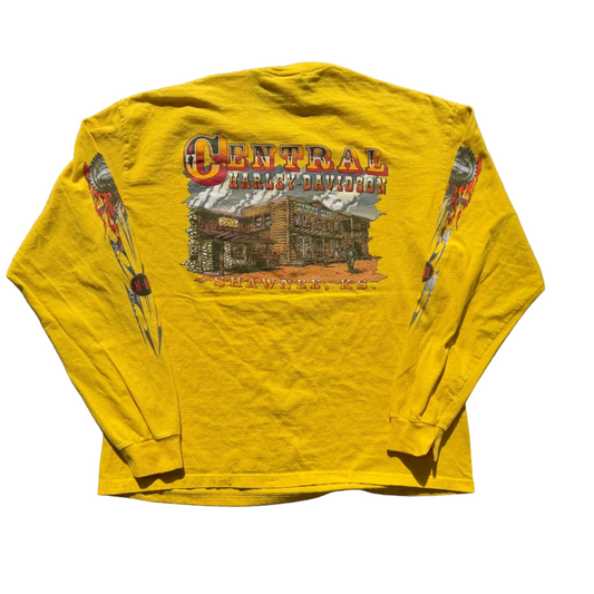Vintage Harley Central LS Tee Yellow