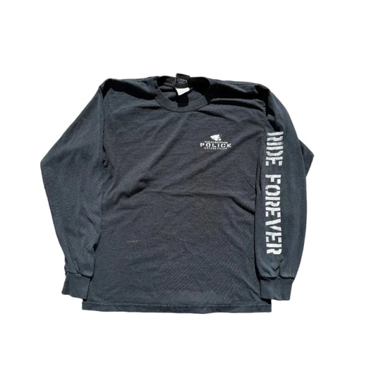 Vintage Harley Police Motorcylces LS Tee Black