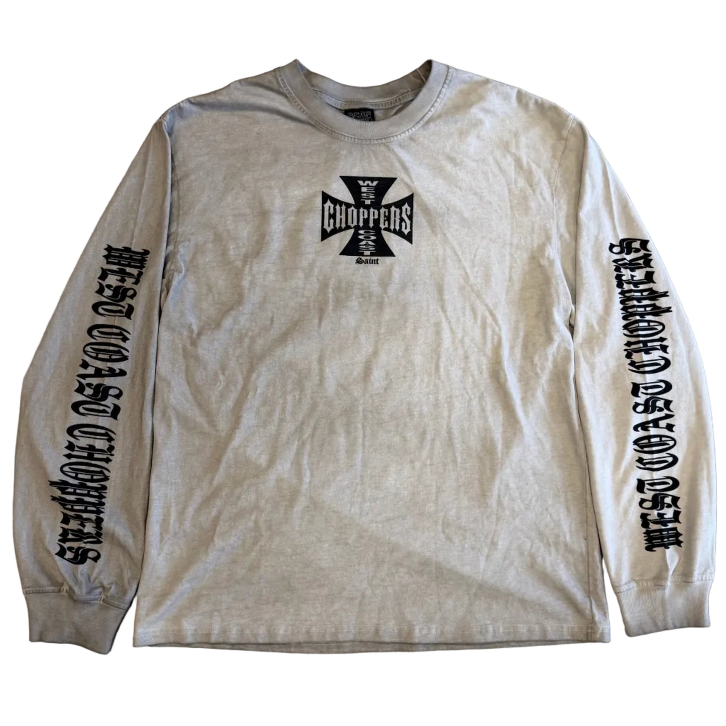 West Coast Choppers Saint LS Tee Faded Grey