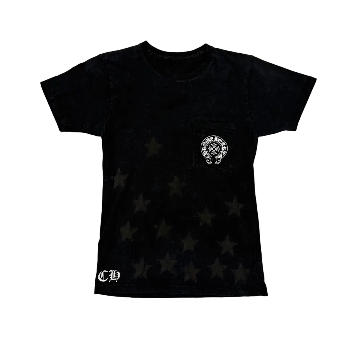 USED Chrome Hearts Black Scroll Tee