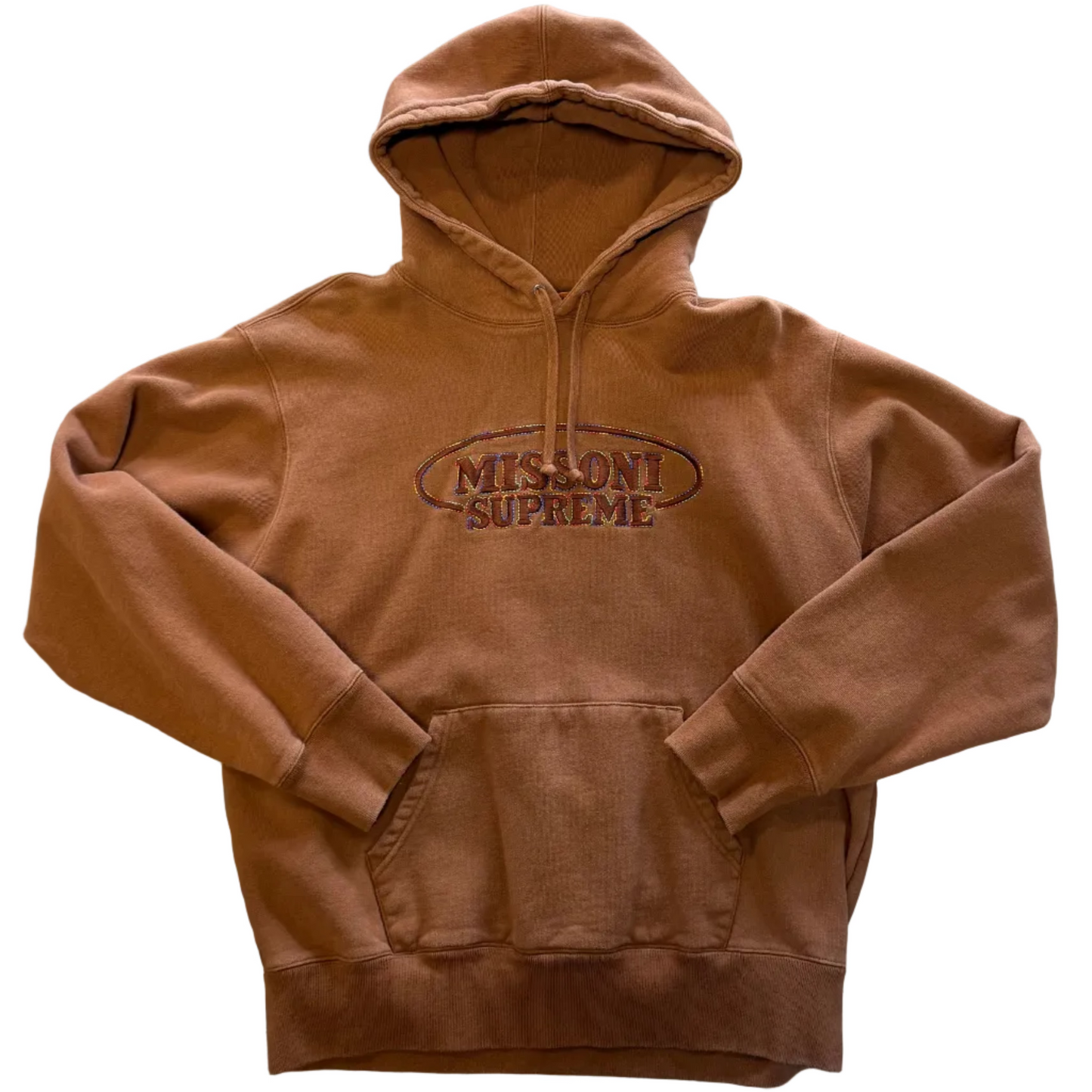 USED Supreme Missoni Hooded Sweatshirt Brown