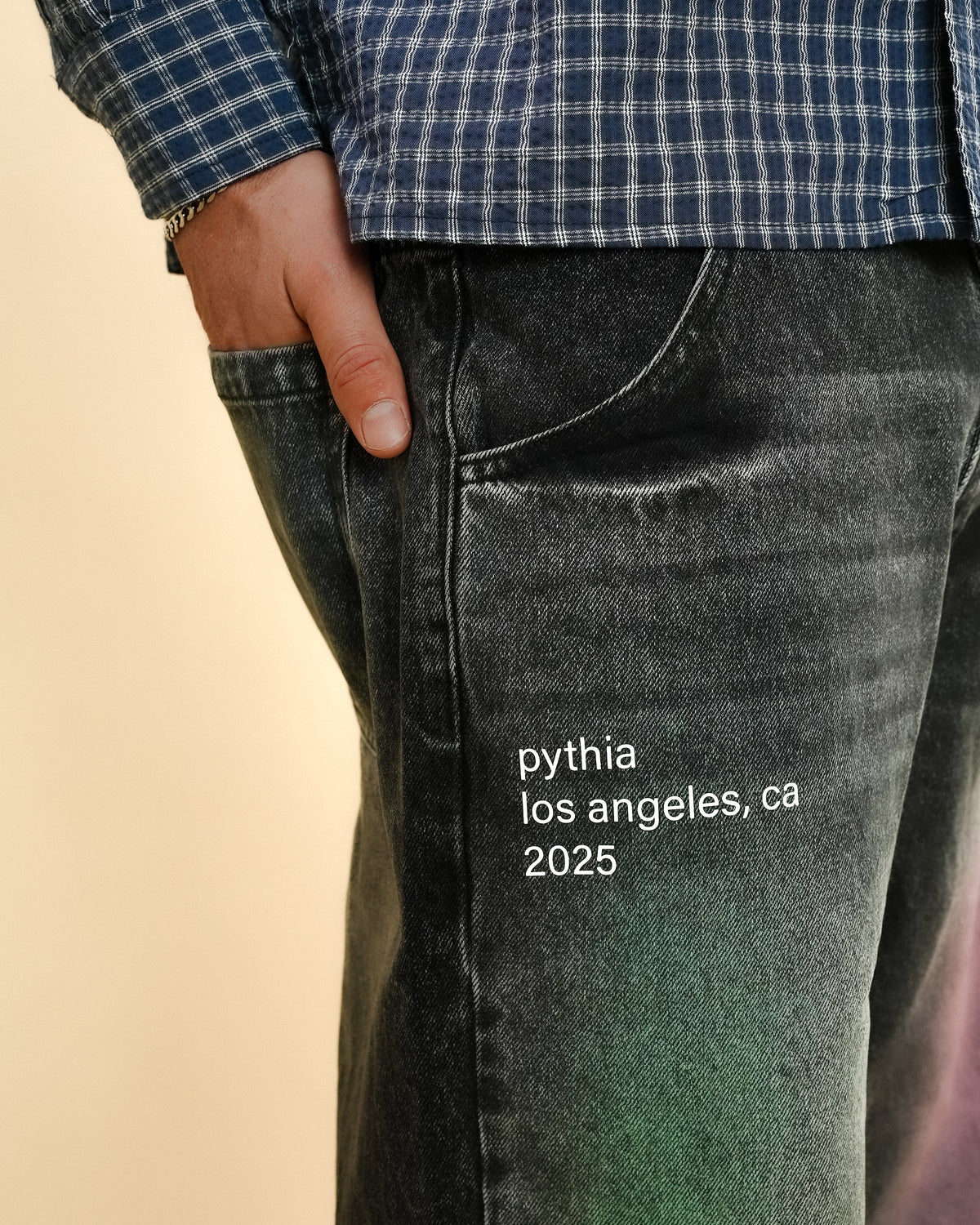 PASTEL DENIM JEANS - BLACK WASH