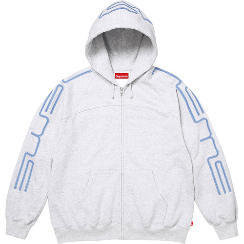 Supreme FW26 Connect Zip Up Hooded Sweatshirt Ash Grey
