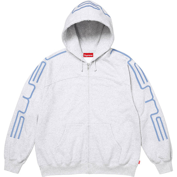 Supreme FW26 Connect Zip Up Hooded Sweatshirt Ash Grey