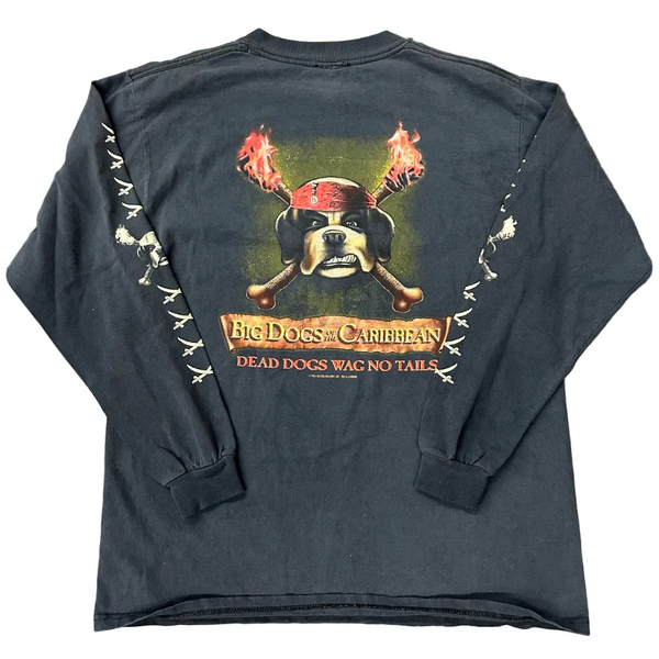 Vintage Big Dogs Pirates LS Tee Black