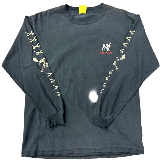 Vintage Big Dogs Pirates LS Tee Black