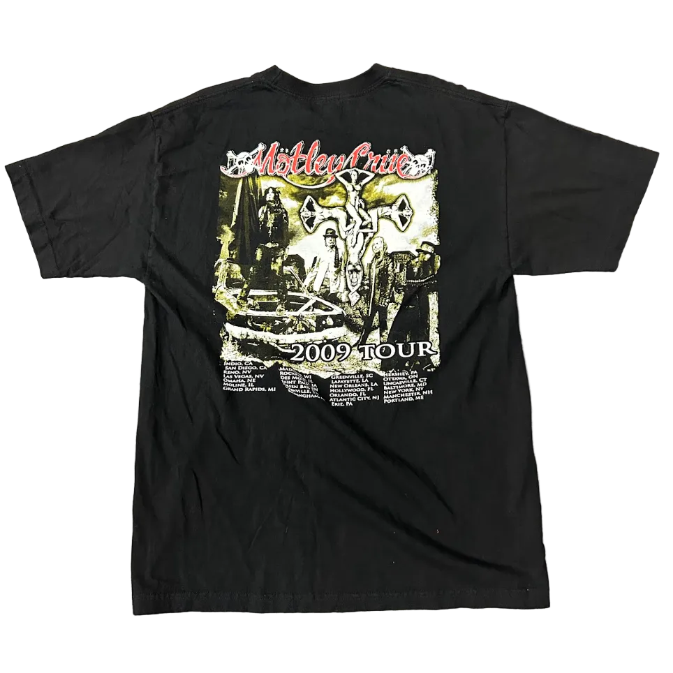 Vintage Motley Crue 2009 Iron Cross Tee Black