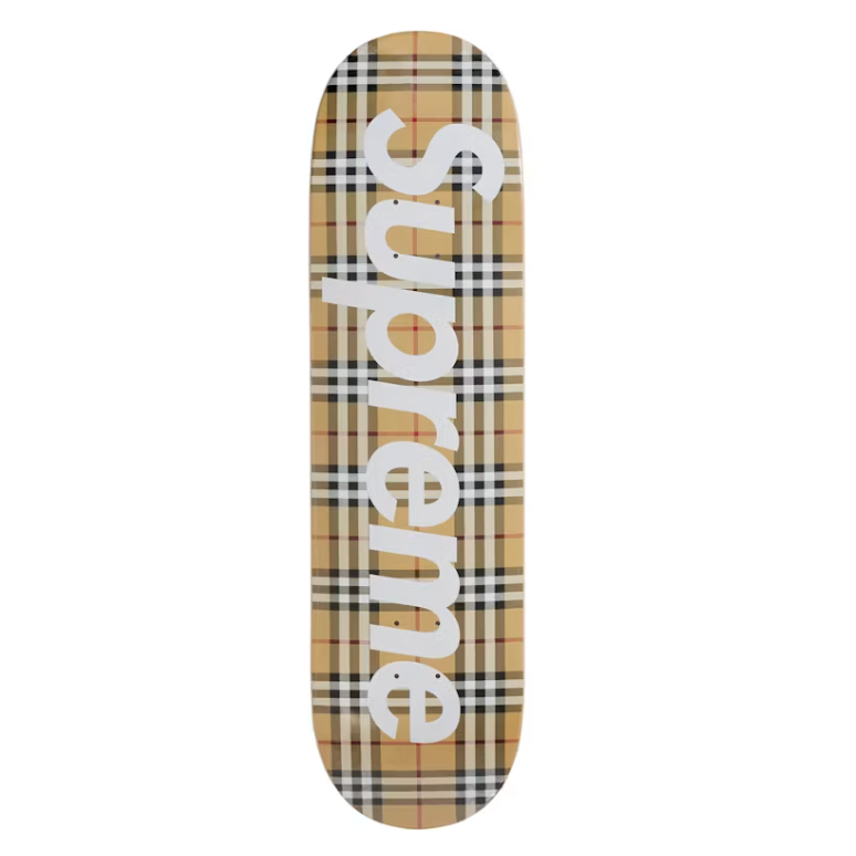 Supreme Burberry Skateboard Deck Beige