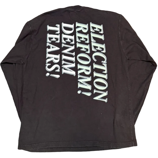 USED Denim Tears Carhartt Election Reform LS Tee Black