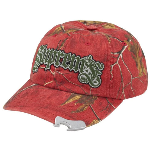 Supreme FW26 Bottle Opener 6-Panel Hat Realtree Xtra Red Camo