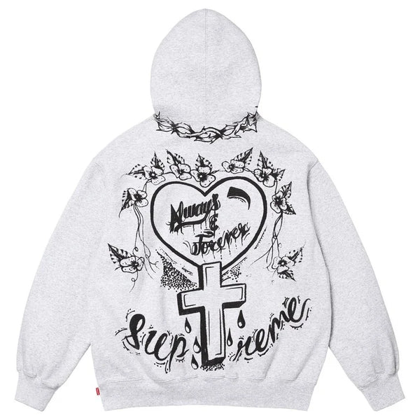 Supreme FW26 Forever Hooded Sweatshirt Heather Grey