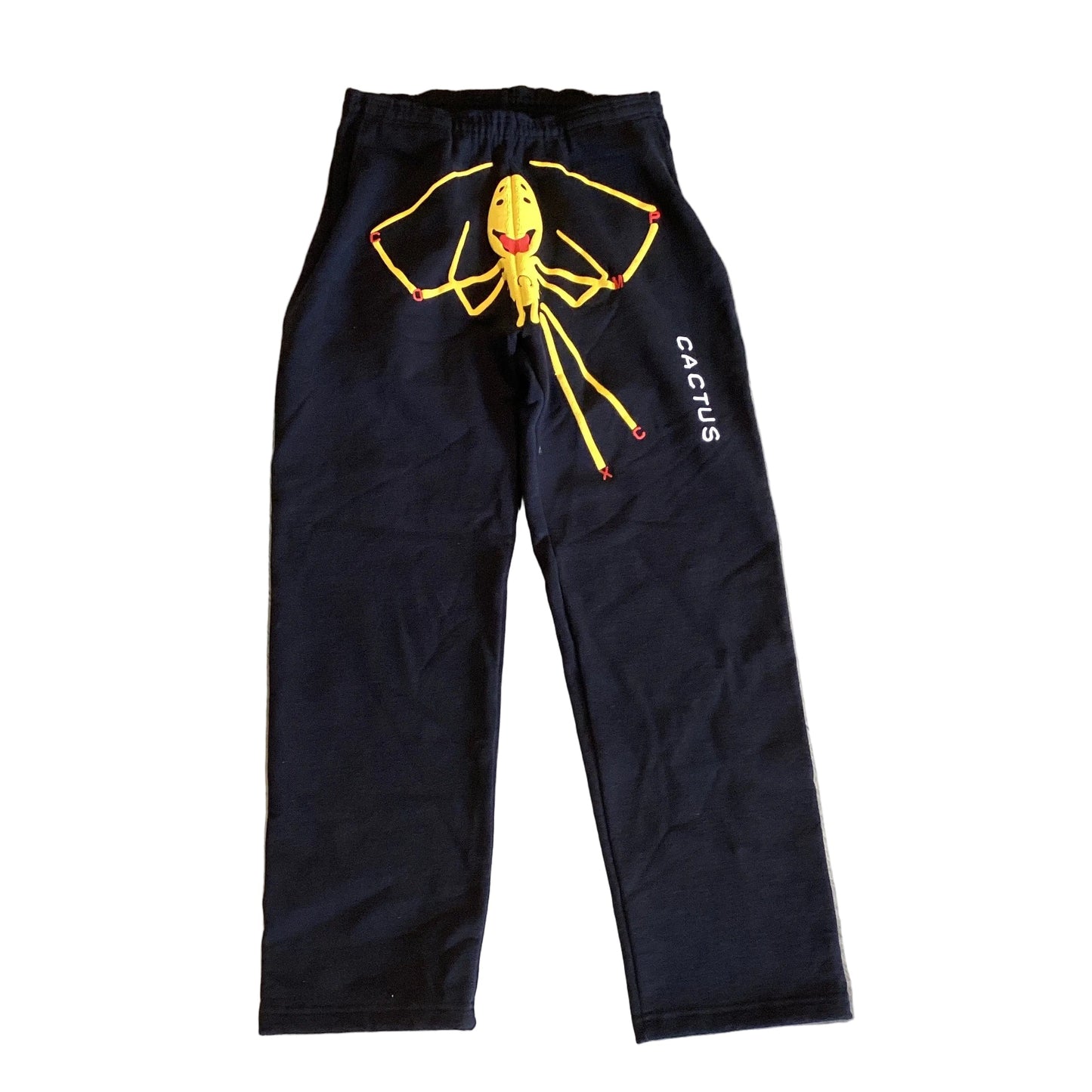 MISPRINT Cactus Plant Flea Market x ComplexCon Smiley Spider Wide Leg Sweatpants Black