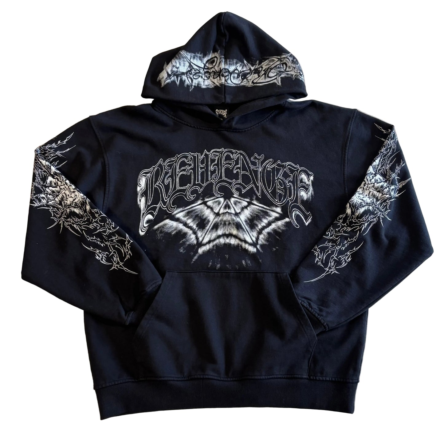 Revenge Spider Web Hoodie Black