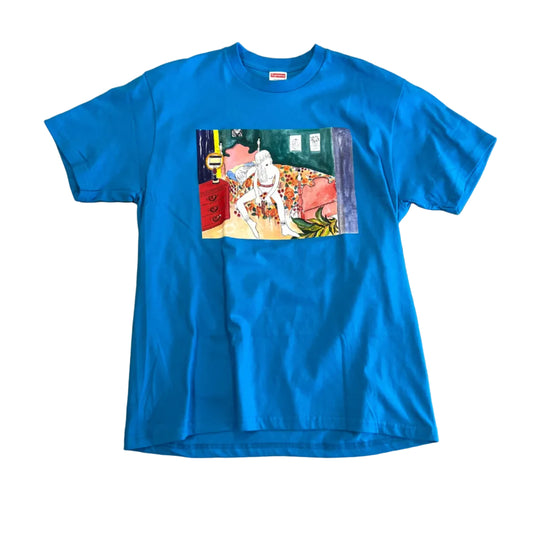 USED Supreme FW18 Bedroom Tee Bright Blue