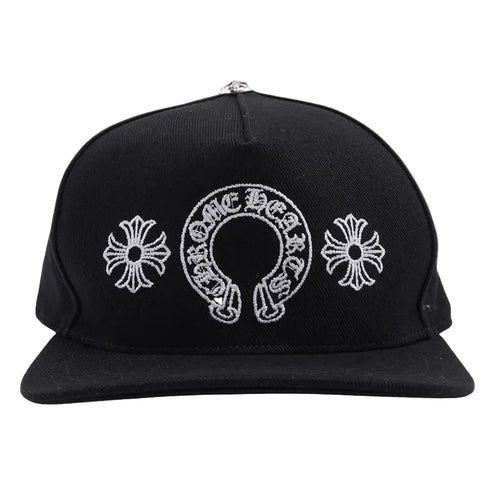 Chrome Hearts Horseshoe Denim Baseball Hat Black