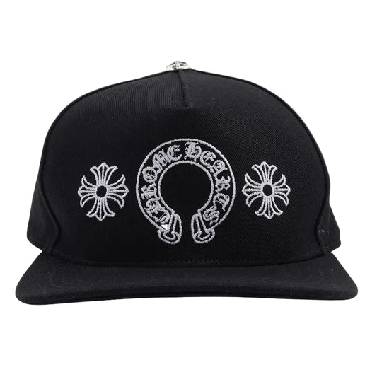 Chrome Hearts Horseshoe Denim Baseball Hat Black