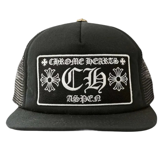 Chrome Hearts CH Aspen Exclusive Trucker Hat Black