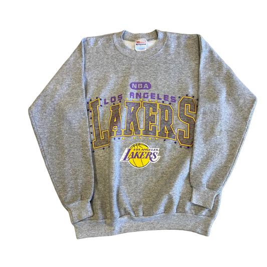 Vintage Lakers Studded Crewneck Grey