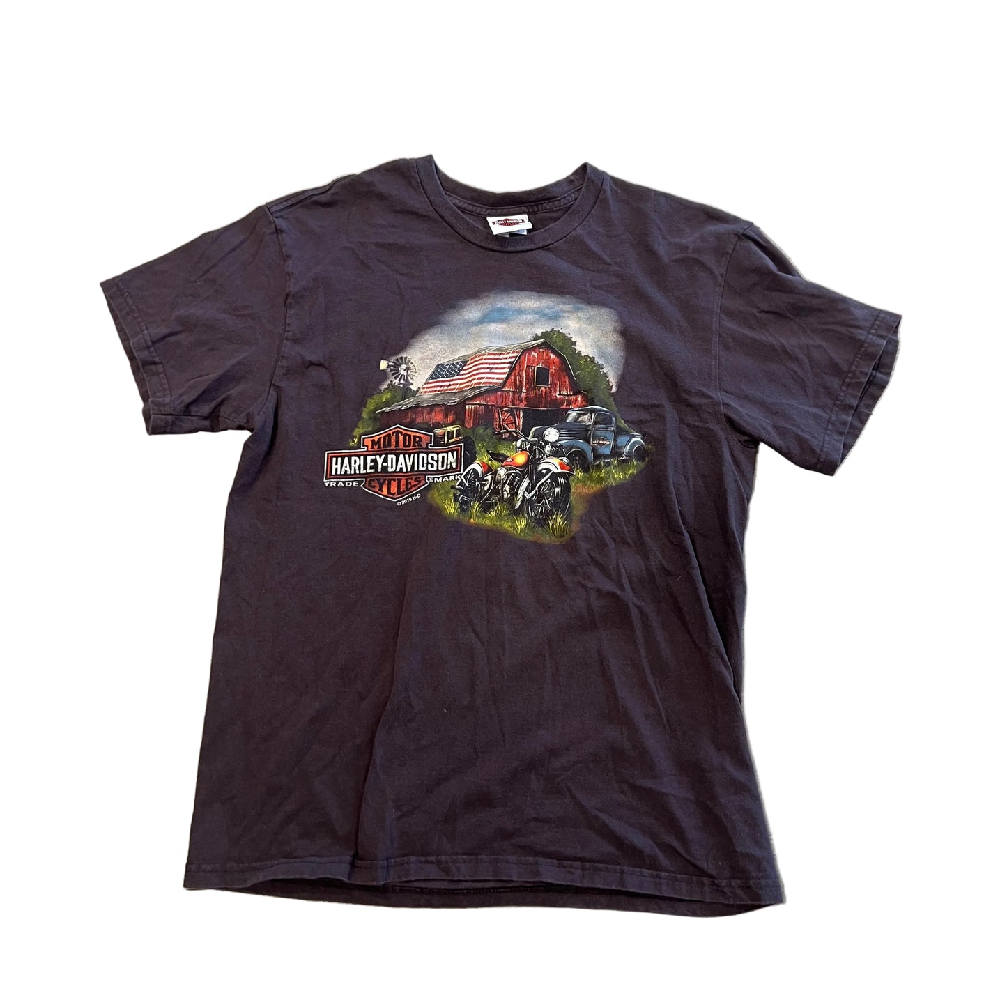 Vintage Harley Davidson Burlington NC Tee Black