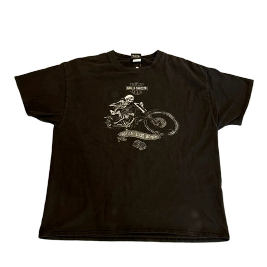 Vintage Harley Rattle Dem Bones Dublin Tee Black