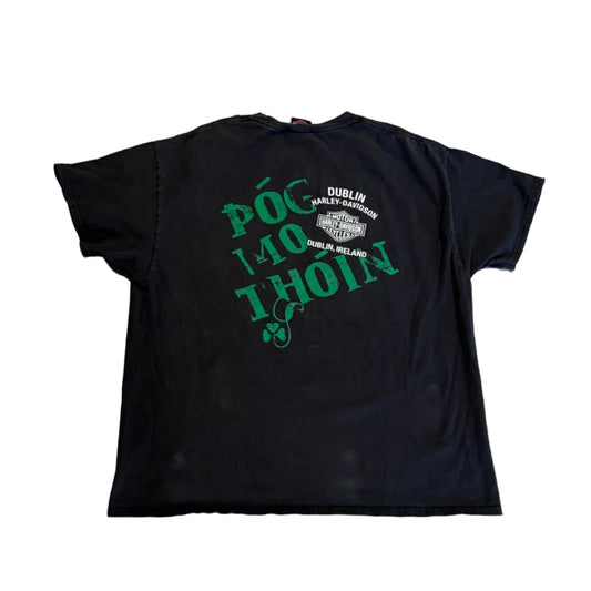 Vintage Harley Rattle Dem Bones Dublin Tee Black