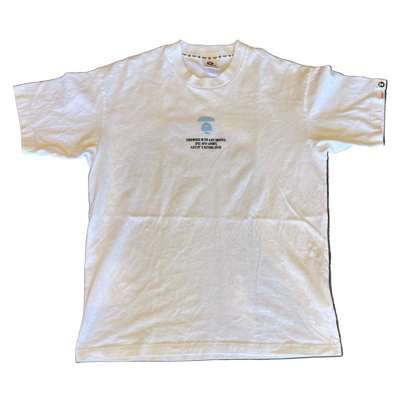 USED AAPE Universe Tee White