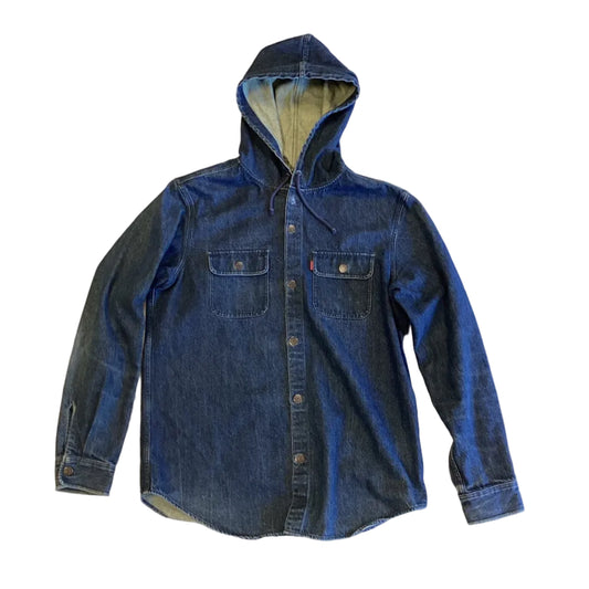 USED Supreme FW17 Eat The Rich Hooded Denim Jacket
