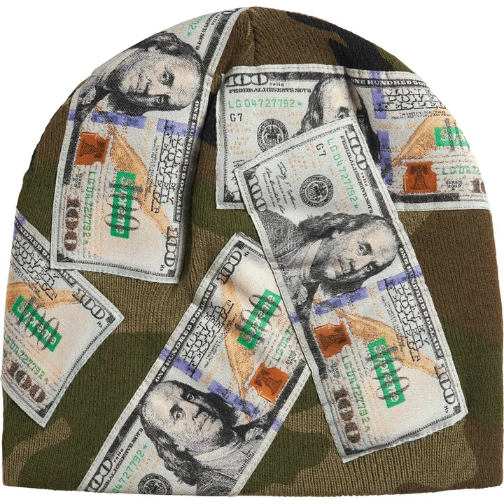 Supreme FW26 Money Beanie Woodland Camo
