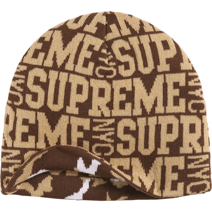 Supreme FW26 Reversible Camo Beanie Brown