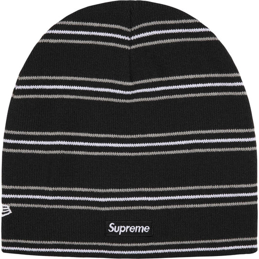 Supreme FW26 New Era Stripe Beanie Black
