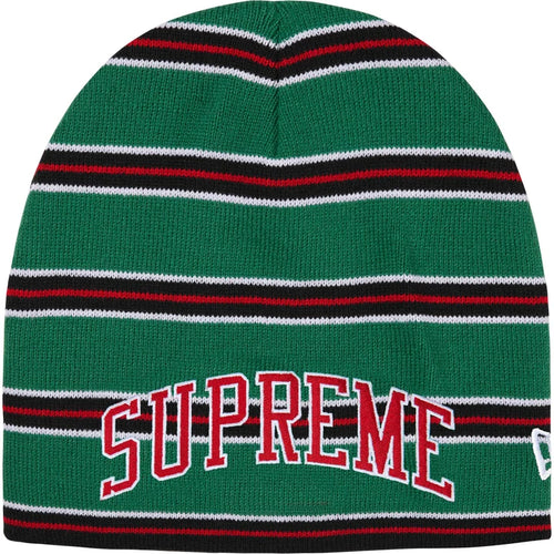 Supreme FW26 New Era Stripe Beanie Green