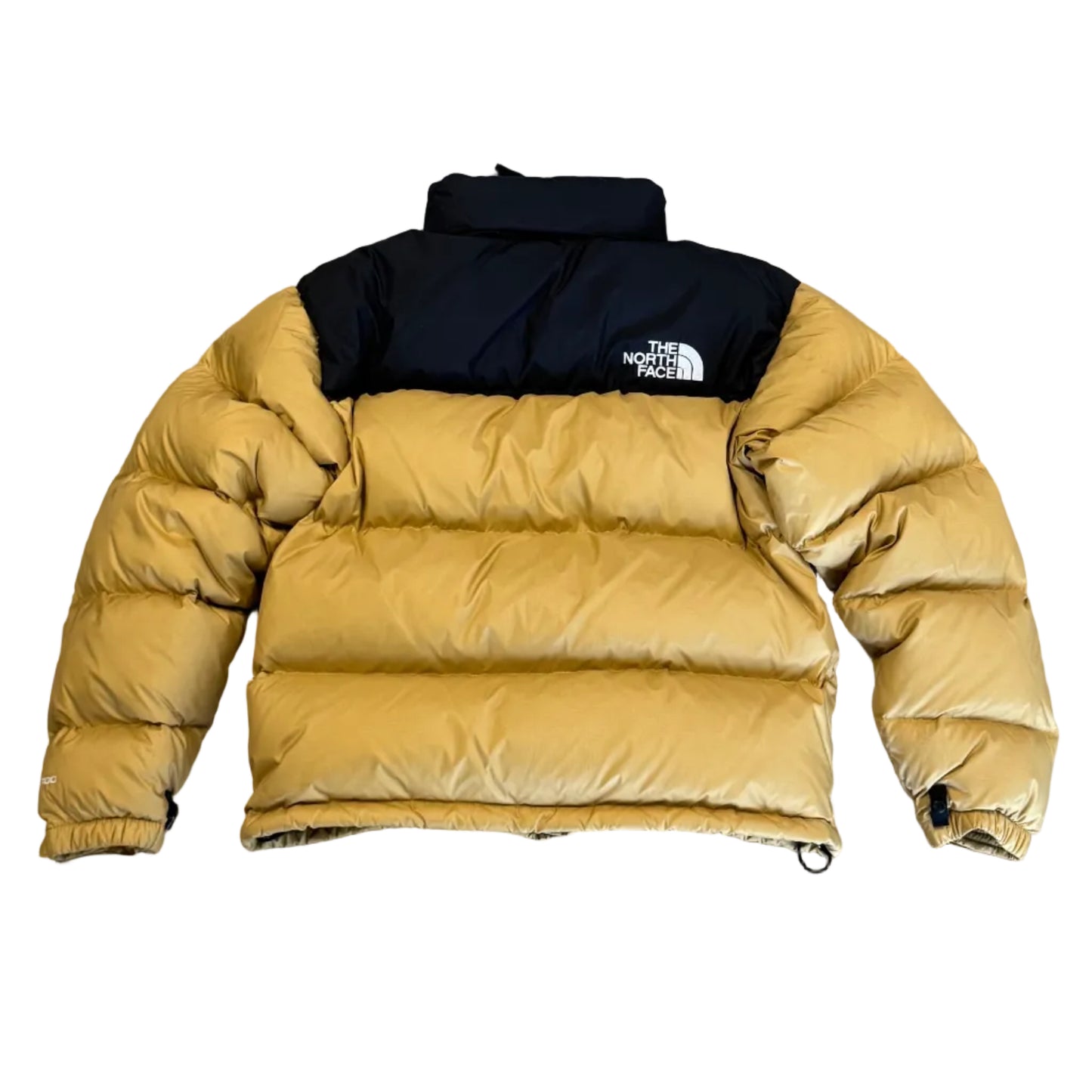 USED The North Face Nuptese Puffer Jacket Black Gold