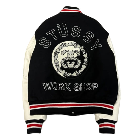 Stussy x Denim Tears X Our Legacy TTL Varsity Jacket Black/White