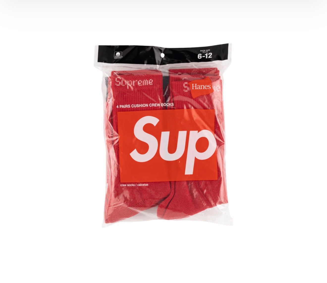Hanes Socks (4) "Red”