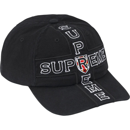 Supreme FW26 Cross 6-Panel Hat Black