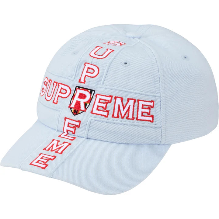 Supreme FW26 Cross 6-Panel Hat Light Blue